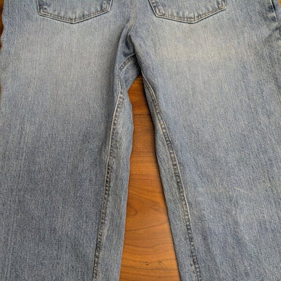 Cinch Black Label Jeans Mens 38x32 Blue Denim Light Wash Western Cowboy Loose - Picture 12 of 15